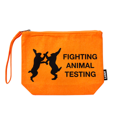 Fighting Animal Testing - Orange Pouch